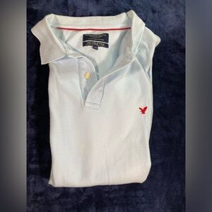 Vintage American Eagle Outfitters “The Eagle Polo”, Pale Blue, men’s size Large